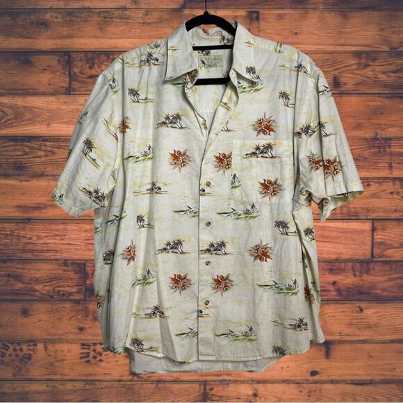 5 for $25🔥Crossings Island Print Button Front Shirt Large - Picture 1 of 4
